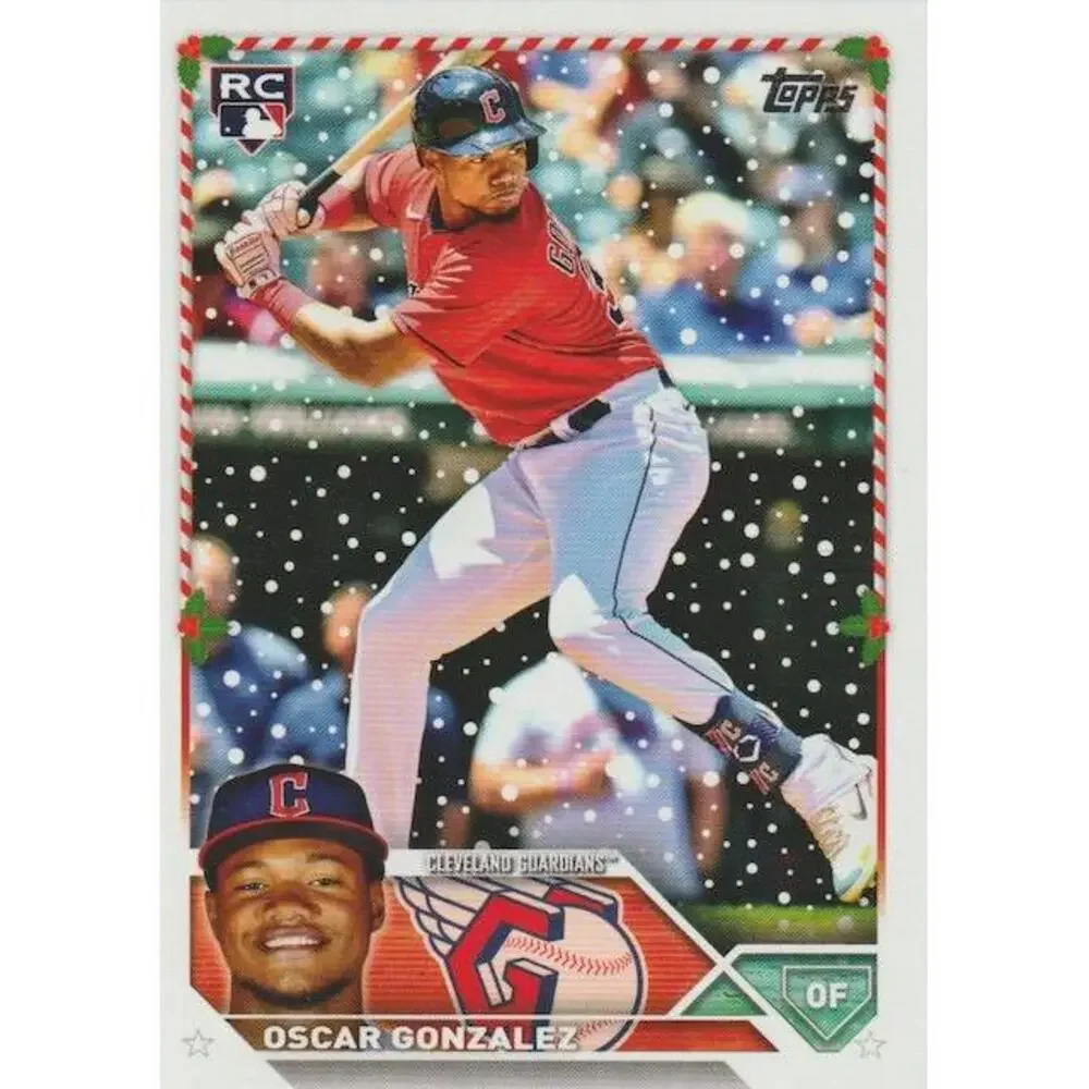 2023 Topps Holiday Oscar Gonzalez RC H188 Cleveland Guardians